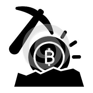 Bitcoin mining, mining, bitcoin, cryptocurrency mining fully editable vector icons