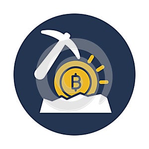 Bitcoin mining, mining, bitcoin, cryptocurrency mining fully editable vector icons