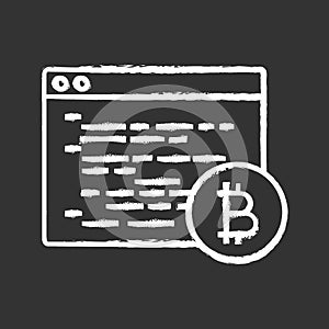 Bitcoin mining software chalk icon