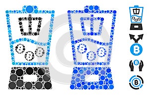 Bitcoin Mixer Composition Icon of Round Dots photo
