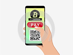 Bitcoin mobile payment concept