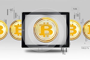 Bitcoin Mobile Trading Concept