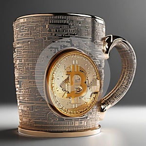 Bitcoin Mug. Coffee Mug. Cryptocurrency. Financial freedom. P2P network. Bull Market