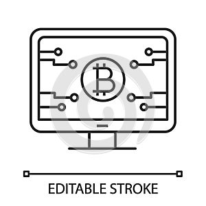 Bitcoin official webpage linear icon