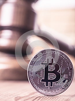 Bitcoin out of law concept