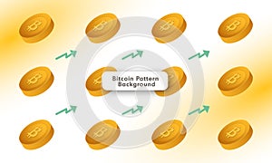 Bitcoin pattern background with traffic