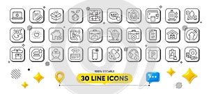 Bitcoin pay, Money and Niacin vitamin line icons pack. For web app. 3d design elements. Vector photo