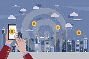 Bitcoin Payment and Blockchain Concept