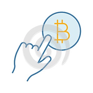 Bitcoin payment button color icon