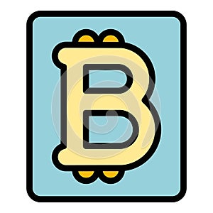 Bitcoin payment icon vector flat