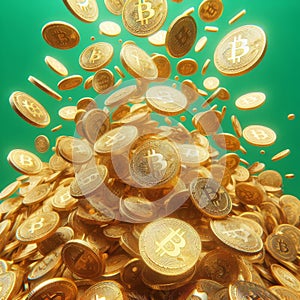 Bitcoin Pile Rain photo