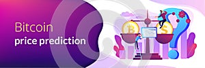 Bitcoin price prediction concept banner header