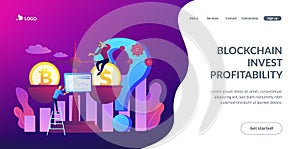 Bitcoin price prediction concept landing page