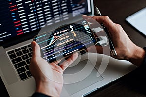 Bitcoin price prediction movement on trade graph screen