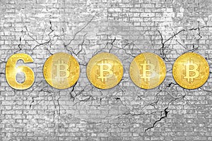 Bitcoin price resistance 60000 dollars