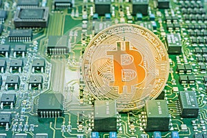 Bitcoin on printed circuit board