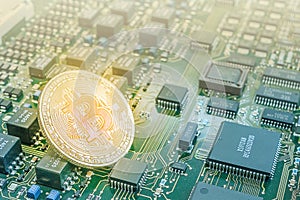 Bitcoin on printed circuit board