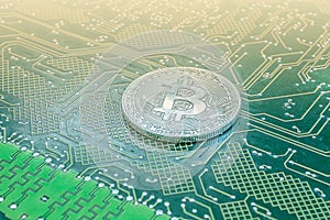 Bitcoin on printed circuit board