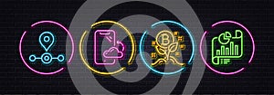 Bitcoin project, Station and Smartphone cloud minimal line icons. For web application, printing Vector