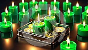 Bitcoin Prosperity Concept with Candles