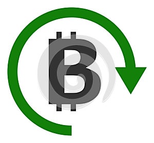 Bitcoin Repay - Raster Icon Illustration