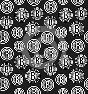 Bitcoin seamless pattern
