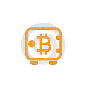 Bitcoin secure deposit, strongbox icon