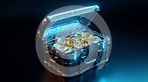 bitcoin security illustration, AI generated