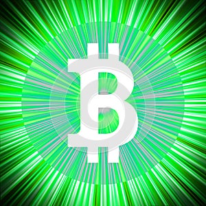 Bitcoin sign on an abstract background