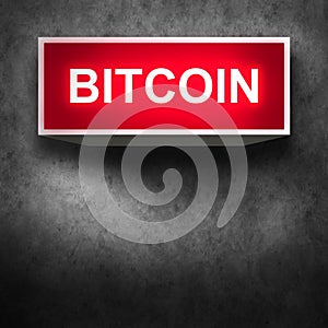 Bitcoin sign digital currency, futuristic digital money, blockchain technology concept