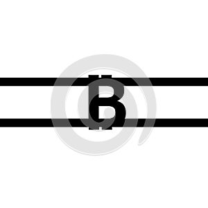 Bitcoin sign icon for internet money. Crypto currency symbol and coin image for using in web projects or mobile