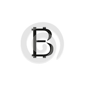 Bitcoin sign icon for internet money. Crypto currency symbol and coin image for using in web projects or mobile