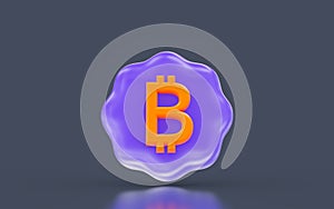 bitcoin sign minimalistic look on dark background