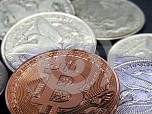 Bitcoin and Silver Morgan Dollars