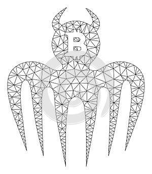 Bitcoin Spectre Devil Vector Mesh Carcass Model