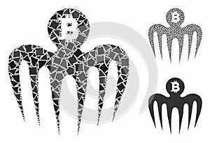 Bitcoin spectre monster Composition Icon of Tuberous Parts
