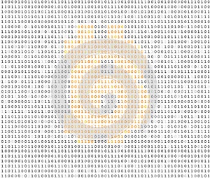 Bitcoin symbol binary code