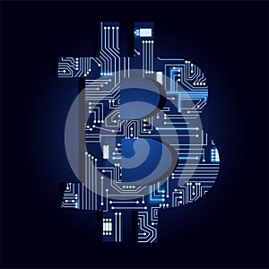 Bitcoin coin and electronic circuit