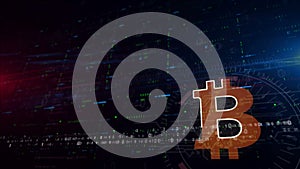 Bitcoin symbol lower thirds background