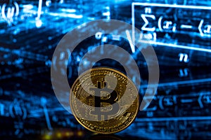 Bitcoin symbol of mining