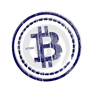 Bitcoin Symbol Stamp
