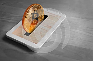 Bitcoin tablet moneybox photo