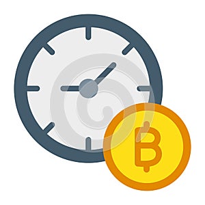 Bitcoin time value, value of bitcoin, value of time, bitcoin fully editable vector icons