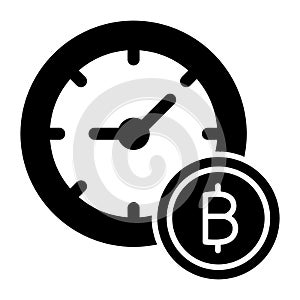 Bitcoin time value, value of bitcoin, value of time, bitcoin fully editable vector icons