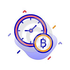 Bitcoin time value, value of bitcoin, value of time, bitcoin fully editable vector icons