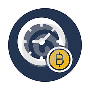 Bitcoin time value, value of bitcoin, value of time, bitcoin fully editable vector icons