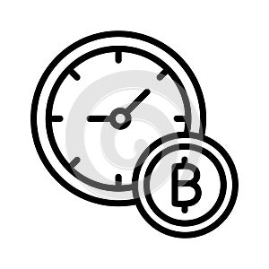 Bitcoin time value, value of bitcoin, value of time, bitcoin fully editable vector icons