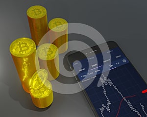 Bitcoin trading with mobile phone
