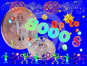 Bitcoin up to 8000 dollar