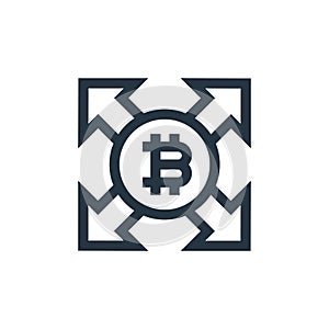 bitcoin vector icon. bitcoin editable stroke. bitcoin linear symbol for use on web and mobile apps, logo, print media. Thin line